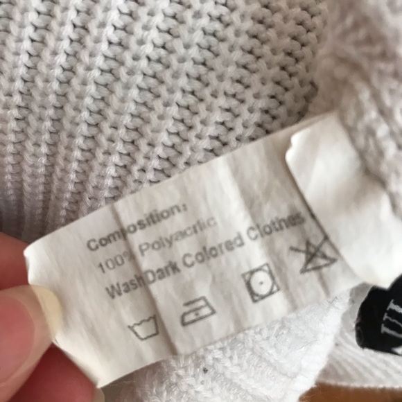 White Off The Shoulder Knit Sweater Top - Picture 5 of 5